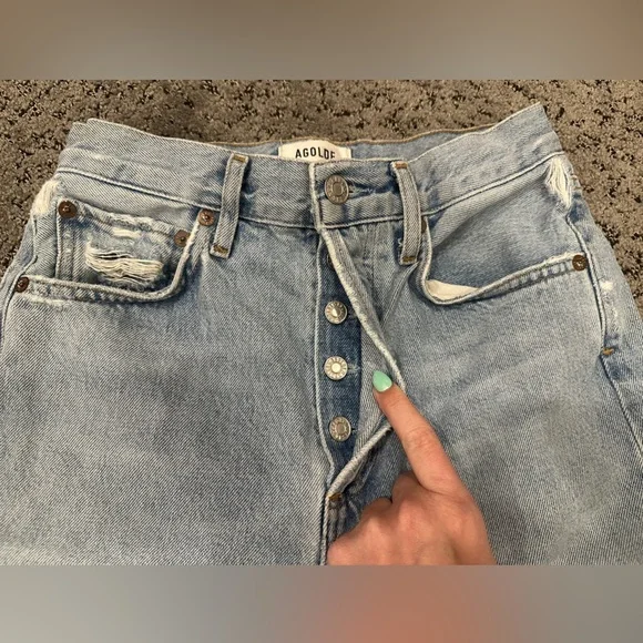Agolde denim 90's Mid Rise Loose Fit jeans | size 23 - Picture 2 of 10